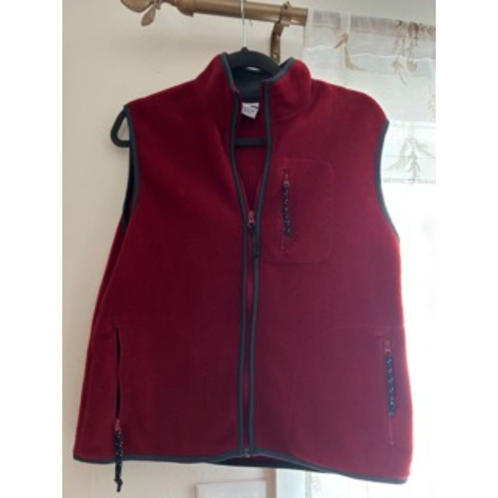 Old Navy Red Fleece Zip Vest Women’s Large